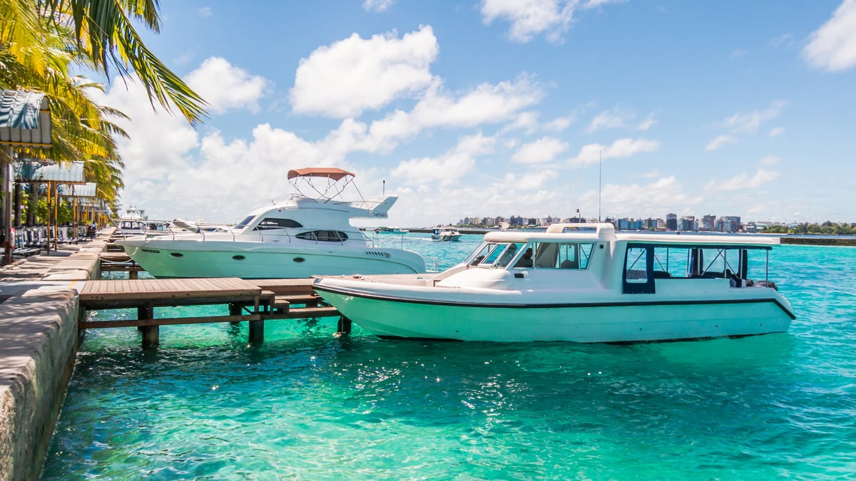 Marina and speed boat