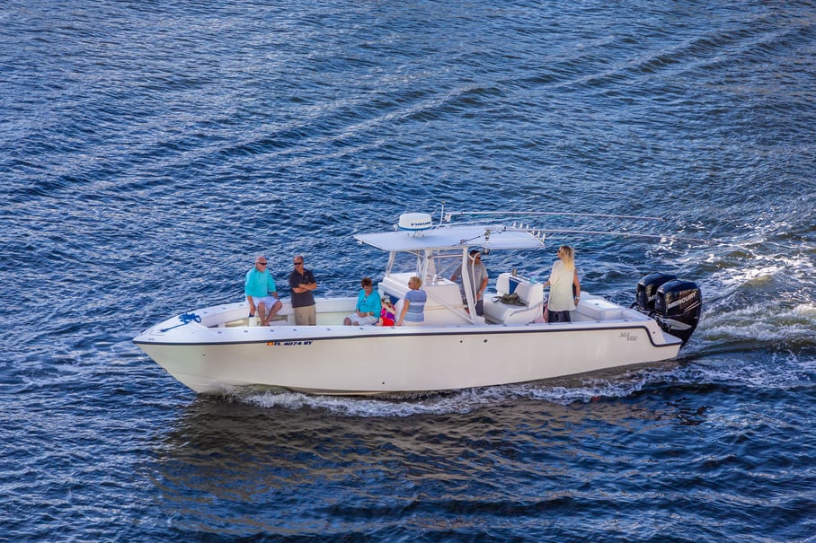 Family on a Speed Boat